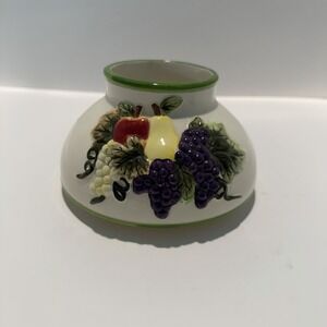 Vtg ceramic hand-painted candle shade from the Sonoma Villa collection